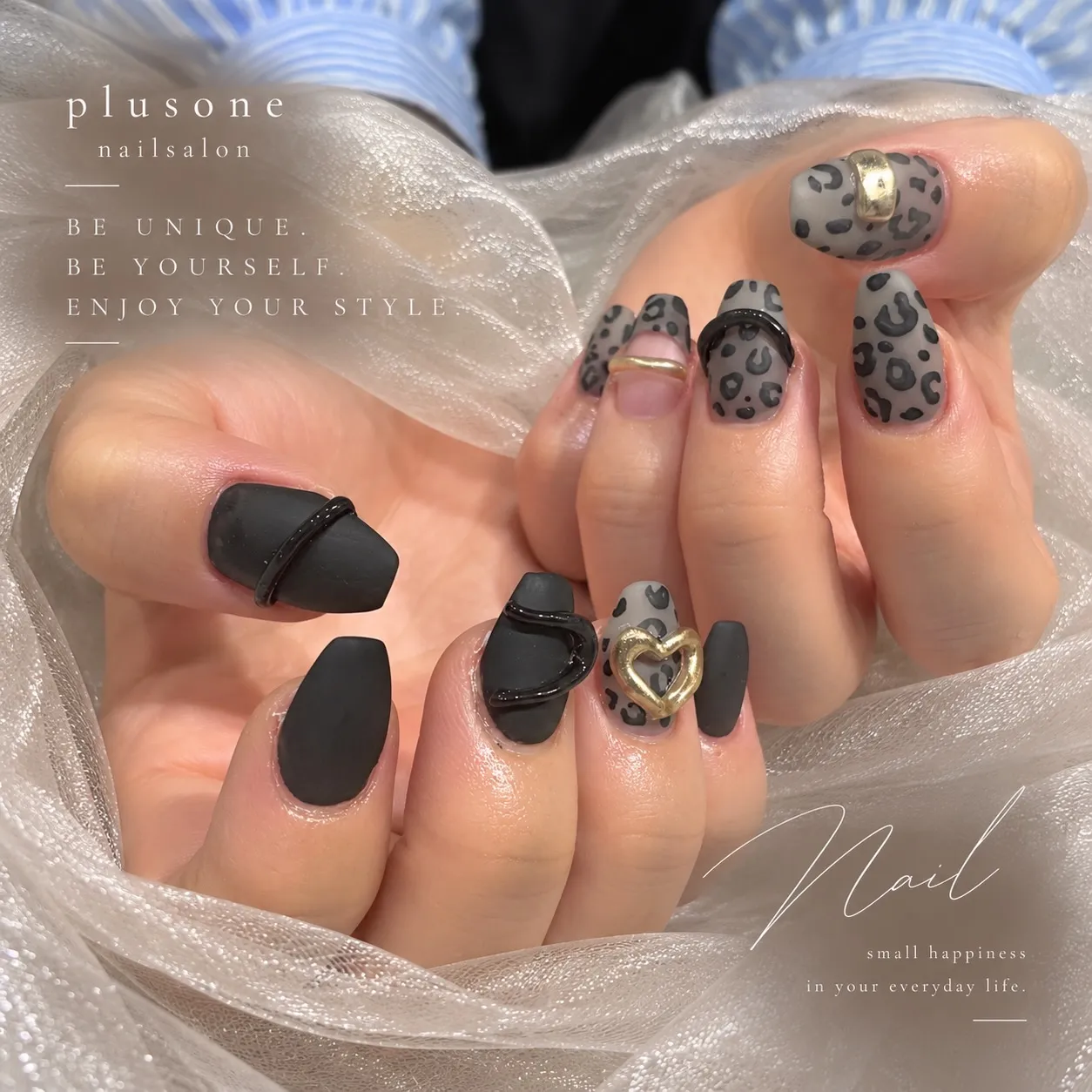 🖤 leopard × matte nail 🐆✨